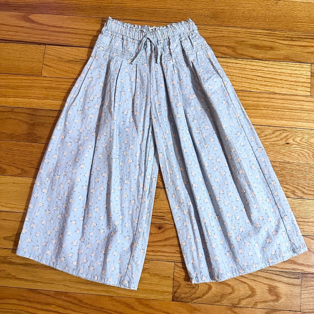 Zara Timelesz floral wide leg pants size 6Y